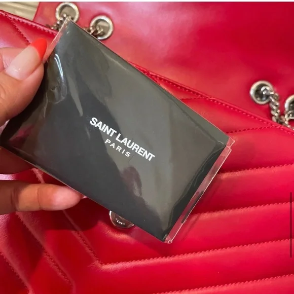 YSL Yves Saint Laurent Medium “LouLou” Bag Red - Picture 8 of 10